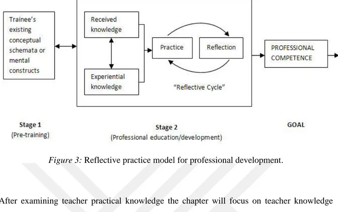 Figure 3: Reflective practice model for professional development. 