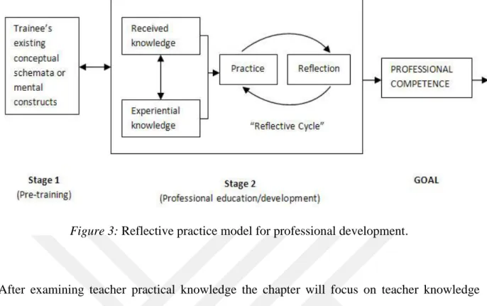 Figure 3: Reflective practice model for professional development. 
