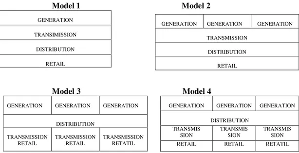 Table 4.1 :  The basic restructuring models in the World 