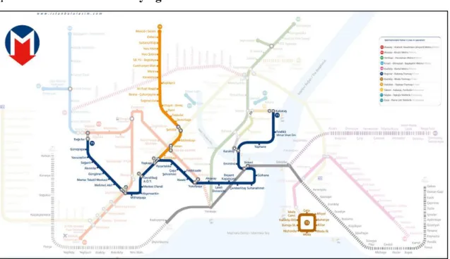 ġekil 2.3: Ġstanbul tramvay ağ haritası 