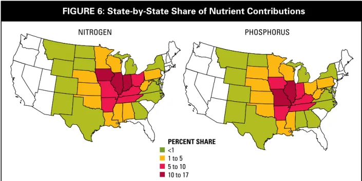 FIguRE 6: State-by-State Share of Nutrient Contributions 