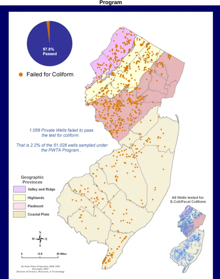 Figure 3: Positive E. Coli/Fecal Coliform Exceedances Reported to the PWTA  Program 