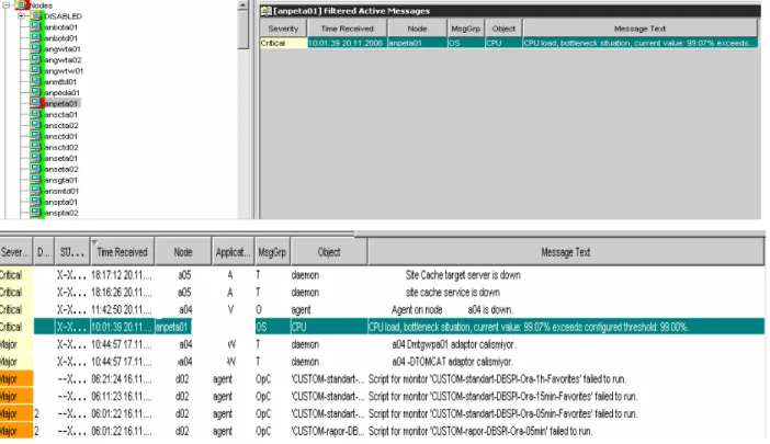 Figure  3.1:  Received active alarm messages detail (Hp Information Systems 2004, pp.167) 