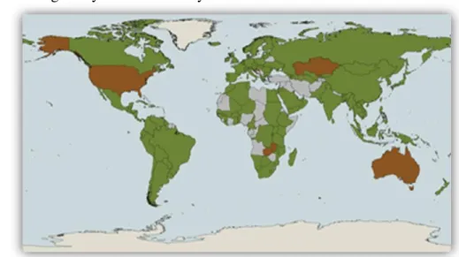 Figure 4.1: This Map Depicts The Countries That Have Ratified Or Signed The  Kyoto Protocol As Of June, 2005