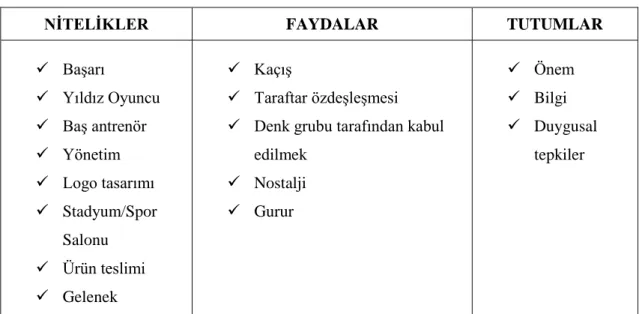 Tablo 2.4 :  Takım çağrıĢım modeli boyutları 