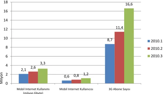 Grafik 2.12:  Türkiye’de mobil internet kullanımı 