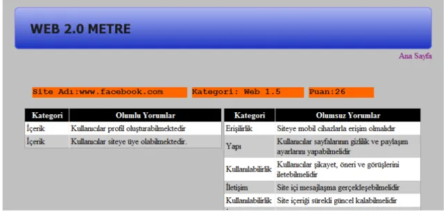 Şekil 3.7:  Yorumlama sayfası 