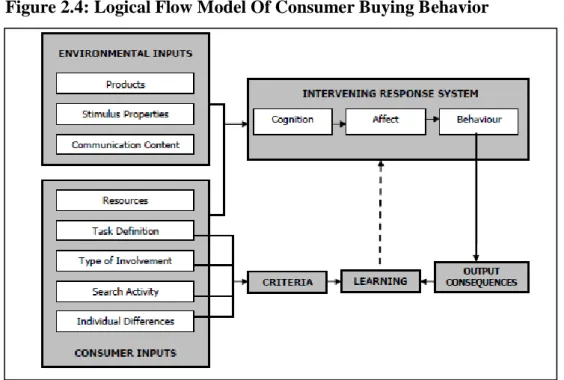 Figure 2.4: Logical Flow Model Of Consumer Buying Behavior 