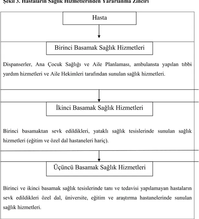 Şekil 3. Hastaların Sağlık Hizmetlerinden Yararlanma Zinciri 