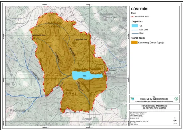 Şekil 4. 7. Toprak Yapı Haritası (Tarım ve Orman Bakanlığı Amasya Şube Müdürlüğü) 