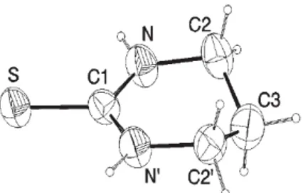 Şekil  5.13’te  gösterilen  [SbCl 3 (tHPMT) 2 ]  bileş ğ ye  sahiptir  (tHPMT=3,4,5,6-tetrahidro-2-pirimidintiyol)