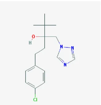 Şekil 4.1. Tebuconazole molekülünün yapısı (Anonim 2016b)  Tebukonazol molekülünün özellikleri; 