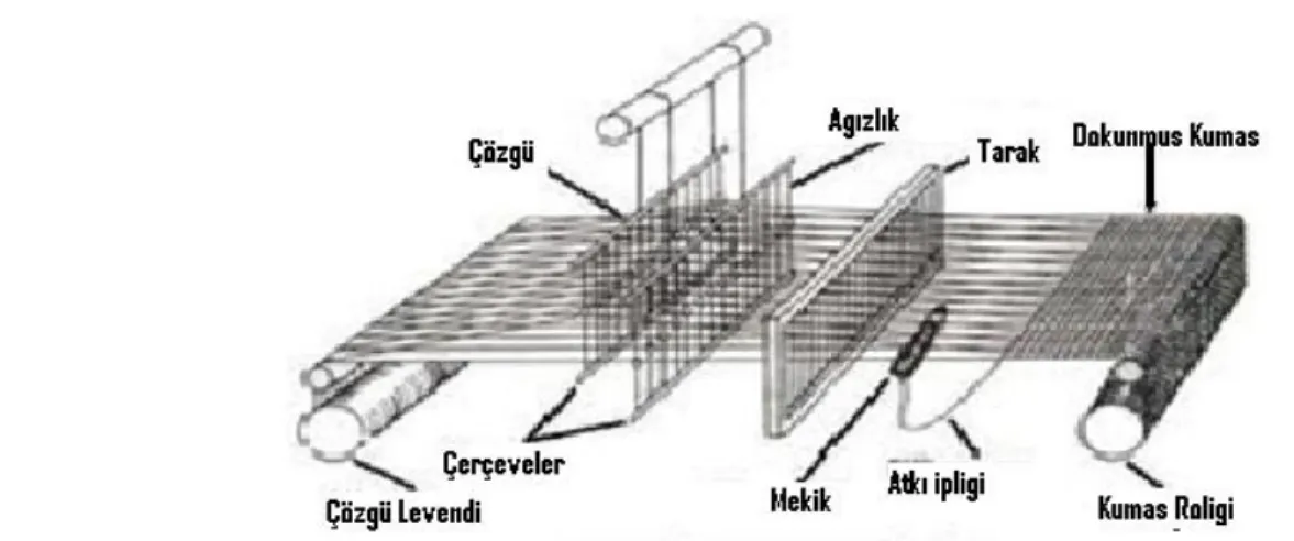 Şekil - 2. 2 Mekikli Tezgâh – Gerçek Kenar (Selvedge) 