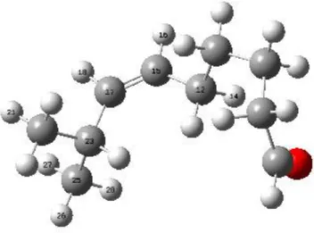 ġekil 6.7: Fragman 4 molekülünün DFT yöntemiyle elde edilen optimum geometrisi 