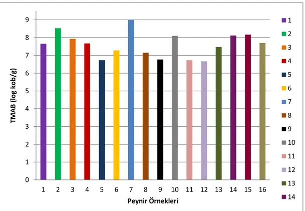 Şekil 4.8. Tomas Peynir Örneklerinin TMAB Sayıları 