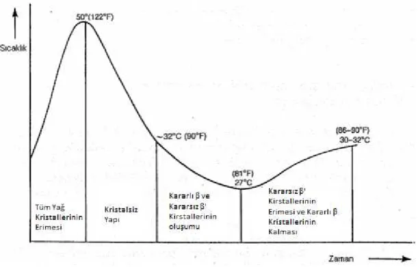 Şekil 4.9. Sütlü Çikolata Temperleme Eğrisi (Beckett 1999). 