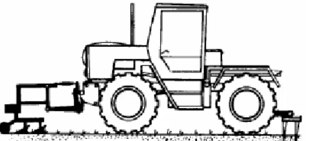 Şekil 1.2. Traktör önüne bağlanan çapalama aleti (PERMEM, 2011) 