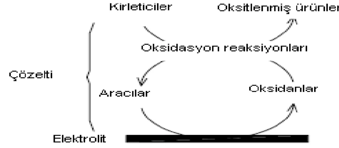 Şekil 2.4 Dolaylı Oksidasyon (Deng ve Englehardt, 2006) 
