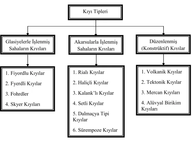 Çizelge 2.1 Kıyı Tipleri (Bağcı 2007) 