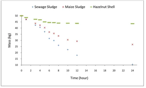 Figure 3. Time-Mass Characteristic 