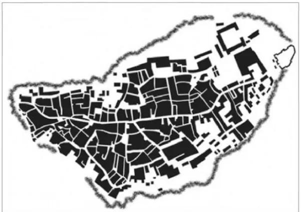 Şekil 3.3: Orvieto şehir merkezi haritası (Knox, Mayer, 2009) 