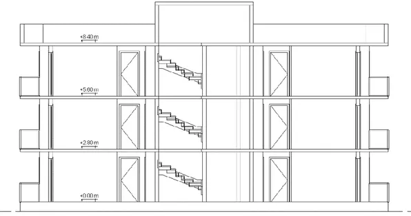 Figure 3.5 : Section of apartment. 
