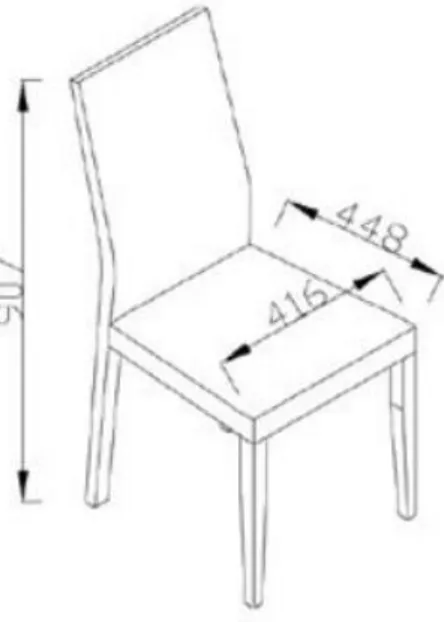 Şekil 2. 1. Standart Sandalye Ölçüleri 