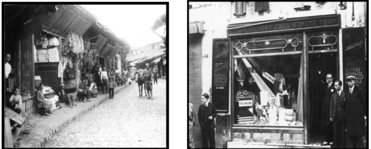 Şekil 3.3 Sıralı Dükkan ve Vitrin Örnekleri 