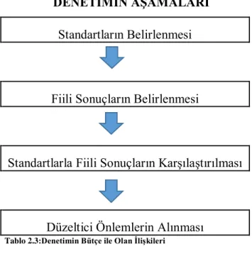 Tablo 2.3:Denetimin Bütçe ile Olan İlişkileri 