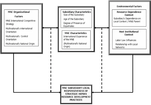 Figure 3.3. A Conceptual Model of Factors Influencing Local Responsiveness of 