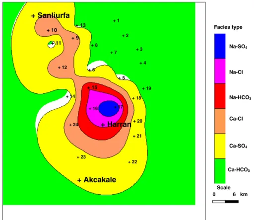 Fig. 4 Facies map of all wells in the study area