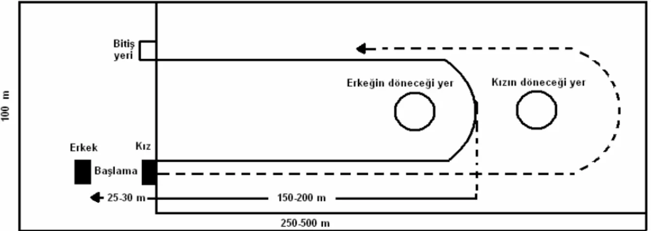 Şekil 1: Kız ve Kelin Kuvuu Oyun Sahası 