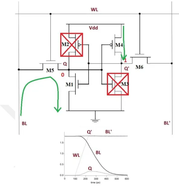Şekil 2.7 : SRAM’den okuma işlemi [42]. 