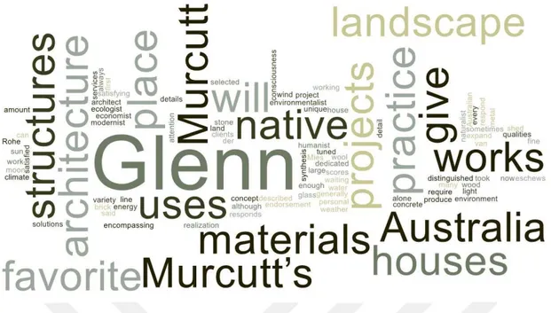 Figure 3.14 : Word cloud of the jury citation text of Herzog de Meuron, 2001 Pritzker  laureates 