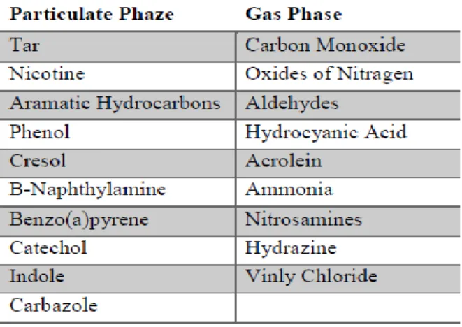 Table 2.1. Selected Constituents of Cigarette Smoke 