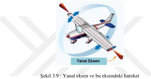 Şekil 3.9 : Yanal eksen ve bu eksendeki hareket 