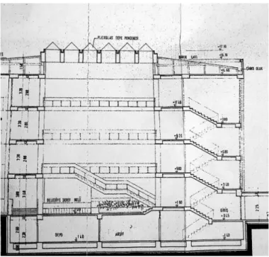 Figure 6. The section drawing of the building  5.3 Renovation and Simulation Results 