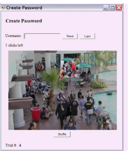 Figure 2.2: The Login Screen of Persuasive Cued Click Points (PCCP).