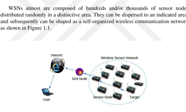 Figure 1.1: WSN Architecture.