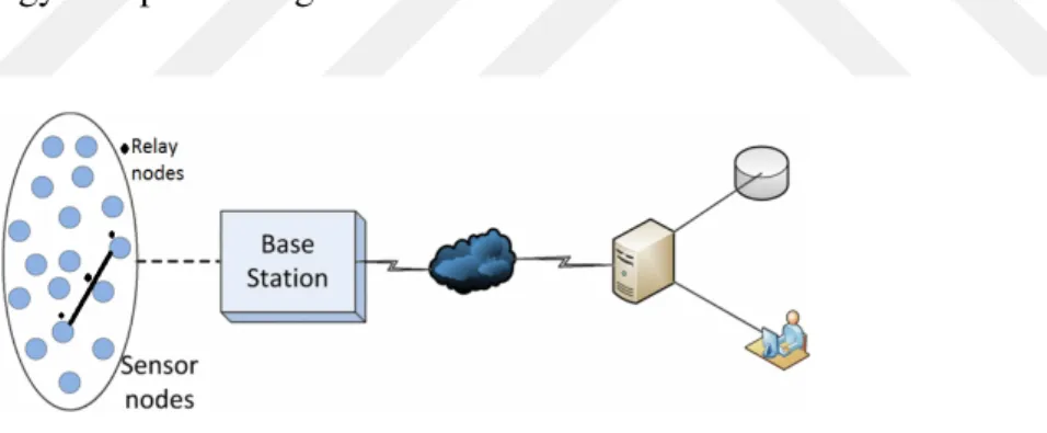 Figure 1.2: A scheme of typical WSN.