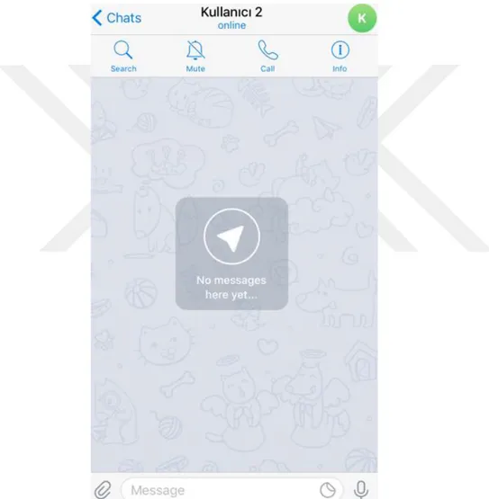Şekil    2.15  :  Telegram  uygulaması  şifreli  mesajlaşma  başlatmak  için  açılan  bilgi  sayfası ekran görüntüsü