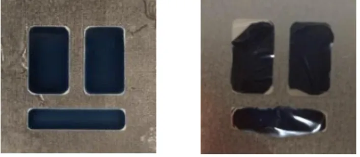 Figure 3.1 Difference between corona treated vs. non-treated PET substrates 