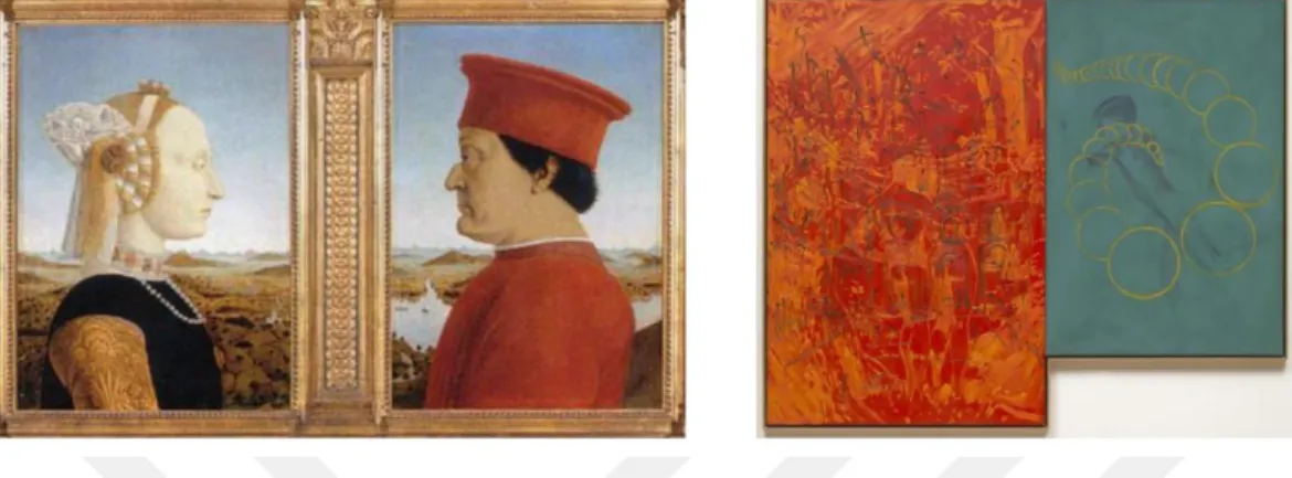 Figure 5.1 : The diptych of the Dukes of Urbino 99  (on the left). Calm Down in a Diary 