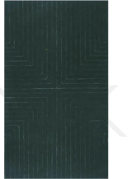 Figure 3.5:  Frank Stella, Die Fahne Hoch!, enamel on canvas, Whitney Museum of  American Art, New York, 1959 (Meyer, 2010, p