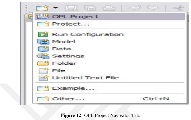 Figure 12: OPL Project Navigator Tab. 