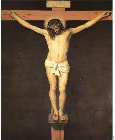 Illustration 2: The Christian icon, Jesus Christ on the cross. Christ is depicted as enduring but, helpless, suffering in agony and exhausted.