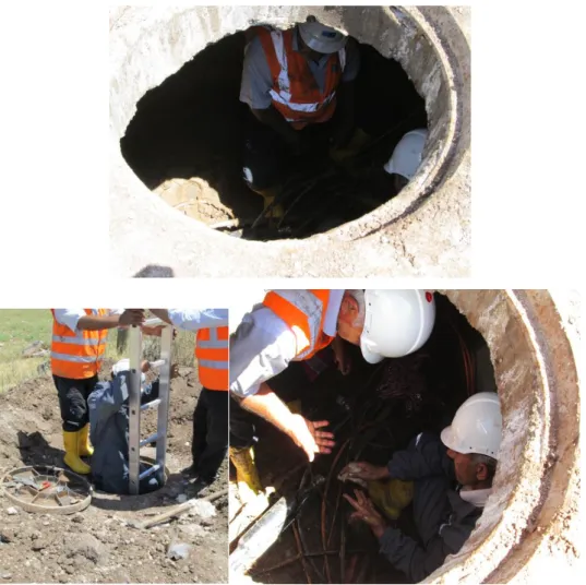 Şekil 9.  Menholde Çalışma 