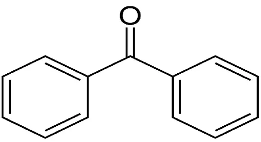 Şekil 1.1 Benzofenon’un açık formülü (1) 