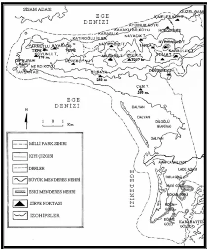 Şekil 2. Topoğrafya haritası. 