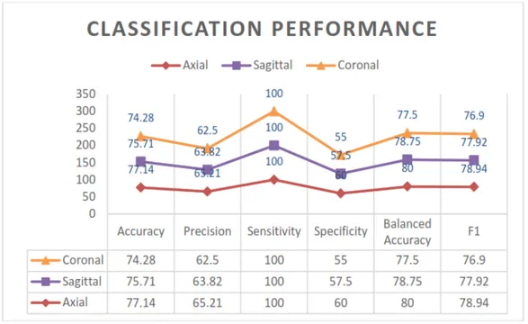 Figure 3: Performance Analysis between Coronal, Sagittal and Axial planes [5].